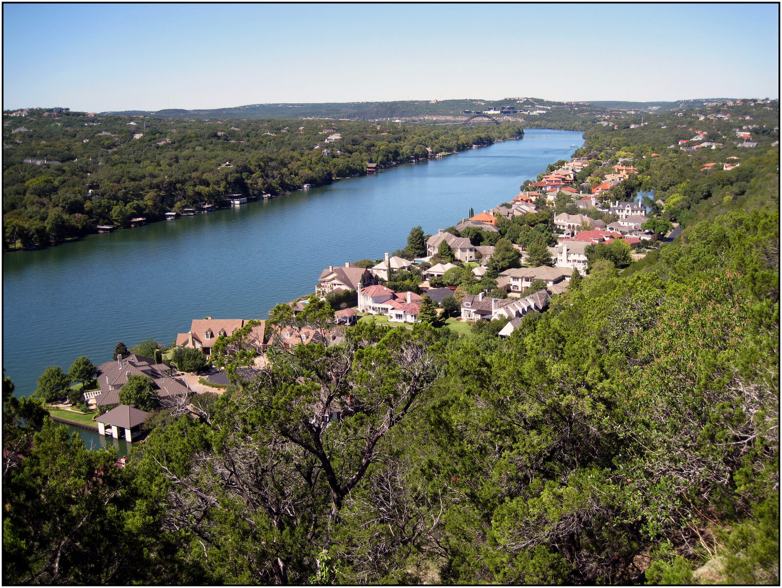 Lake Austin and the hills seen from the Mount Bonnell overlook